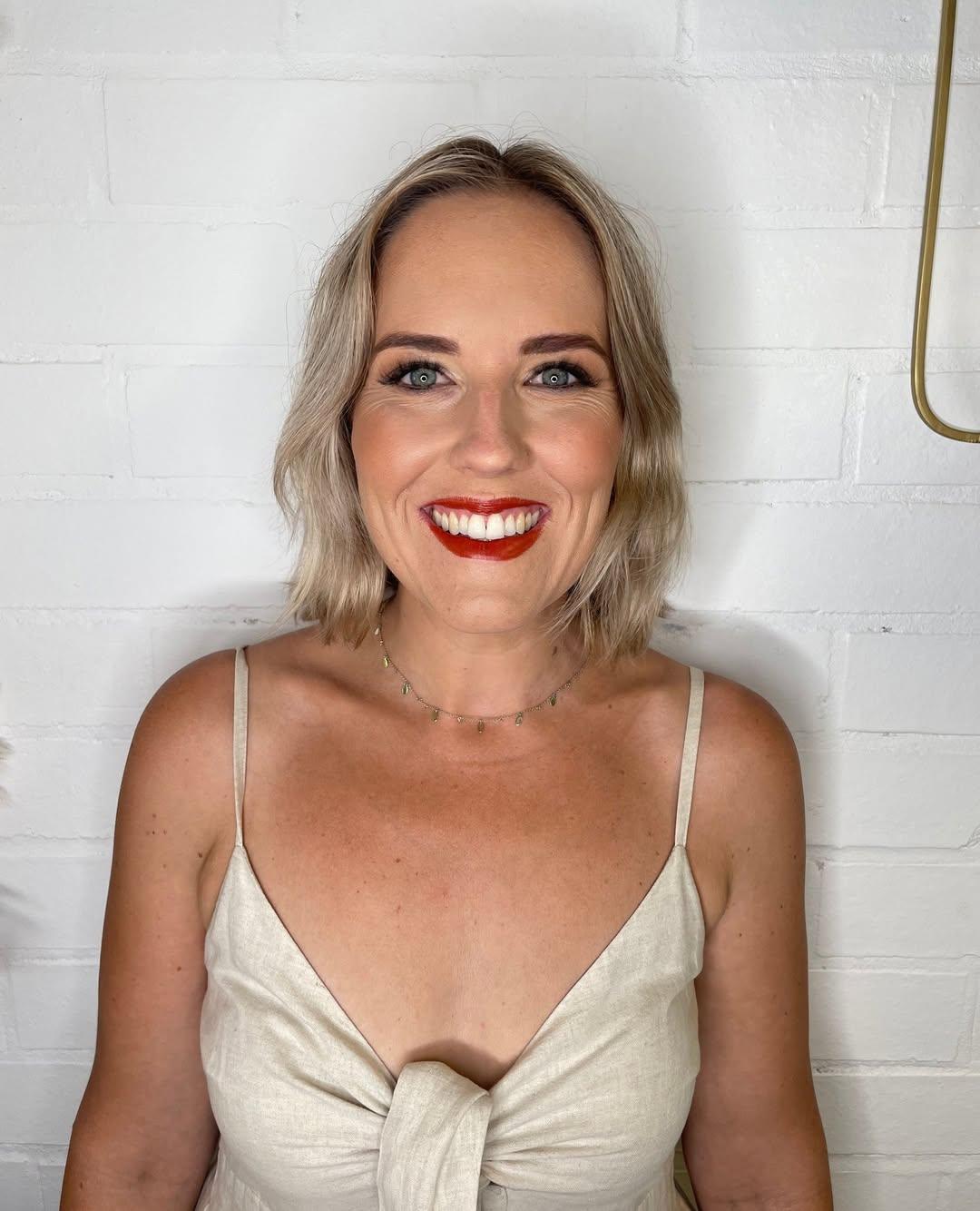 Bold glam make-up look